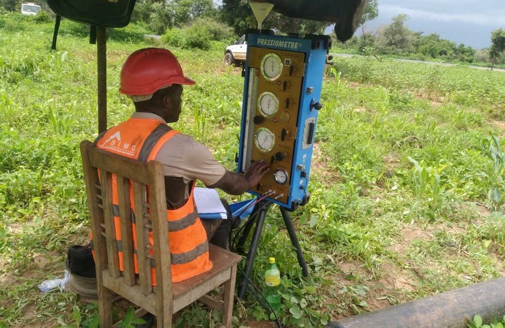 Réalisation sondage pressiométrique pour la construction des lycée agricole à Malanville